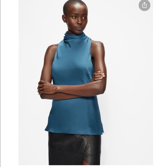 Ted Baker Jadis Draped High Neck Top - Picture 2 of 10